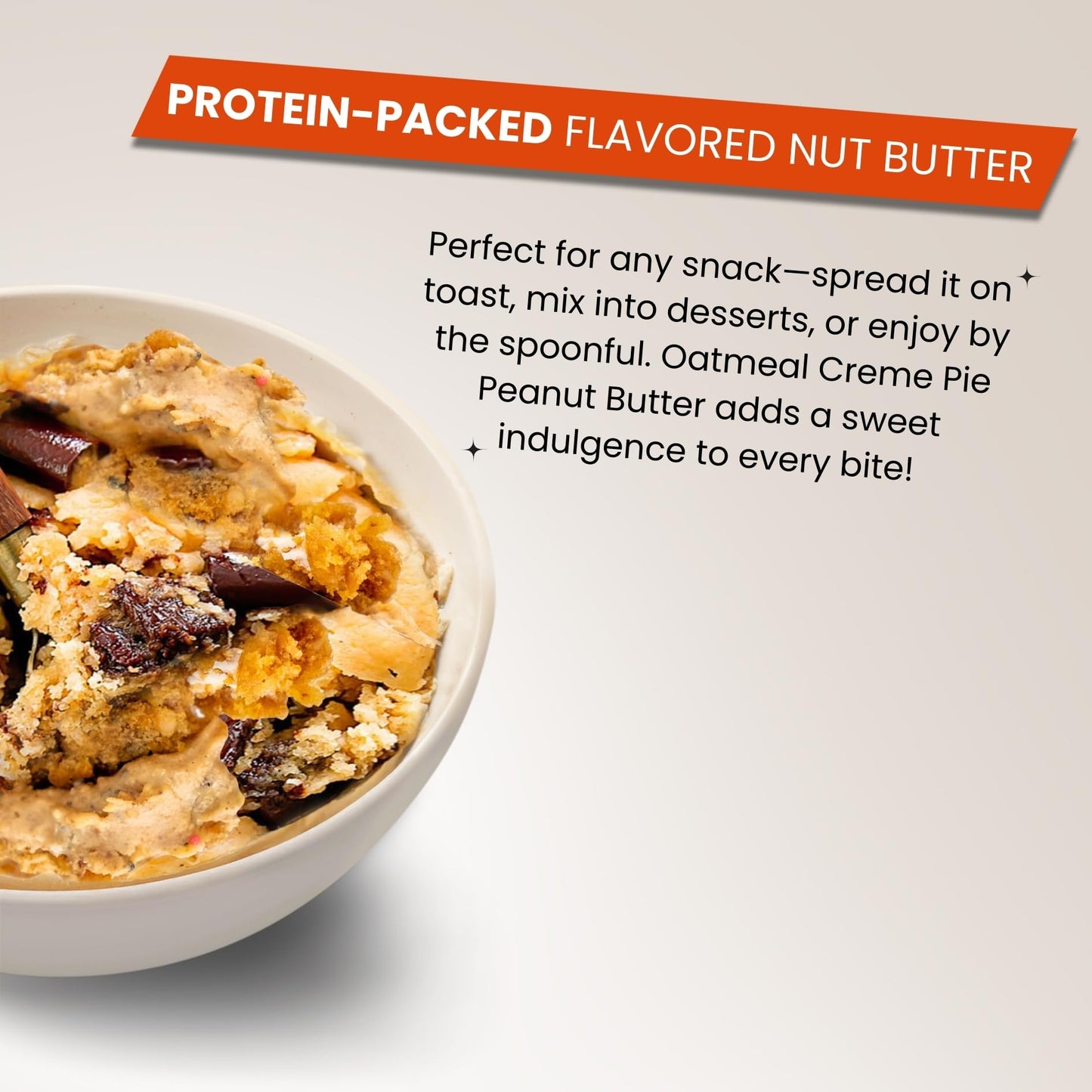 Rainbow Nut Butter, Oatmeal Creme Pie Peanut Butter, Spread, Treat, Snack, Dessert, White Chocolate Chips, High Protein Flavored