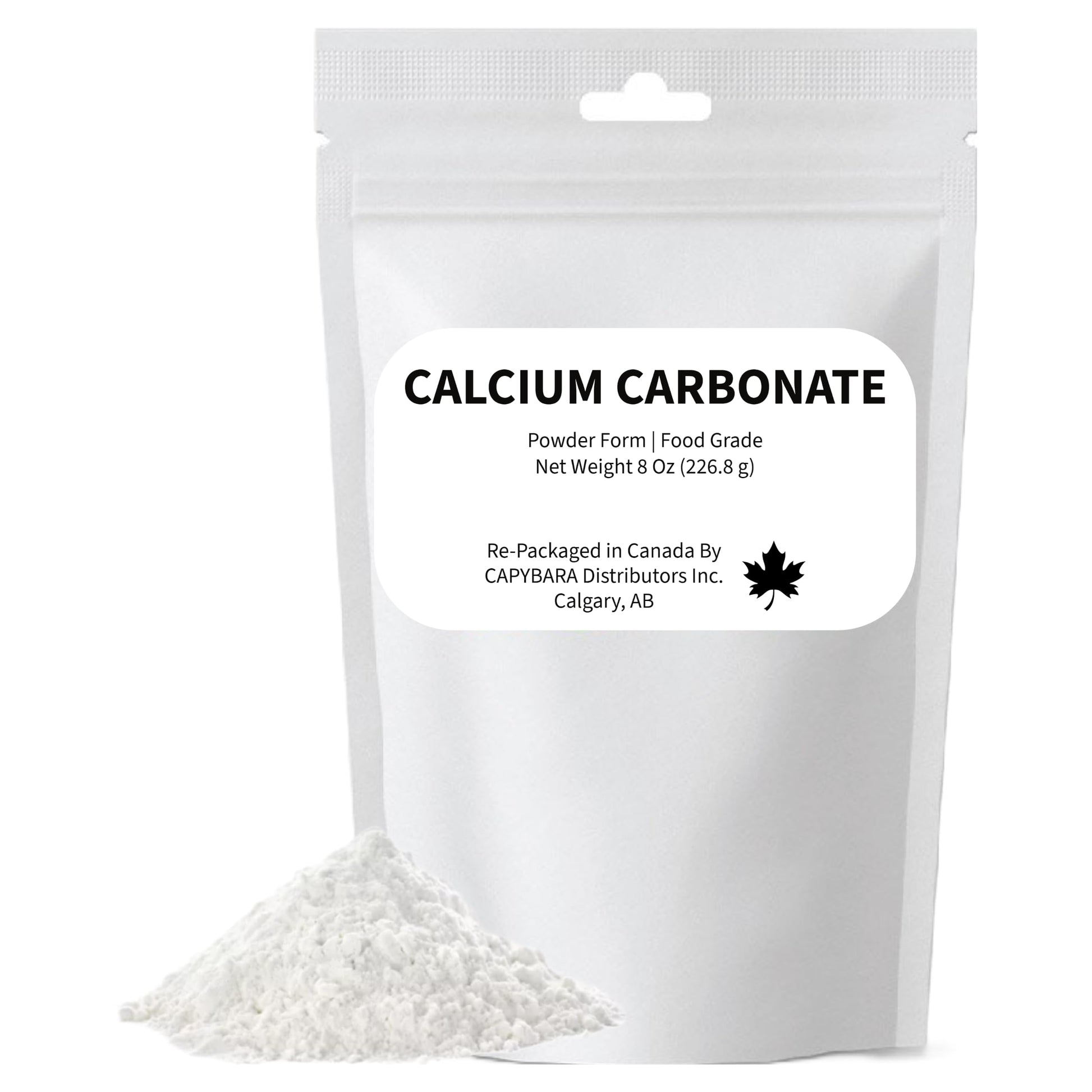 Calcium Carbonate Powder Food Grade - 8 Oz (226.8 g) - Use in Winemaking Brewing Baking Cooking Juices Jams Preserves - Sold by