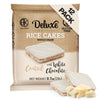 Deluxe & Bla Bla Chocolate Covered Rice Cakes 12 Pack - Whole Grain, Gluten-Free, Kosher, Low-Calorie Snack - Coated with White