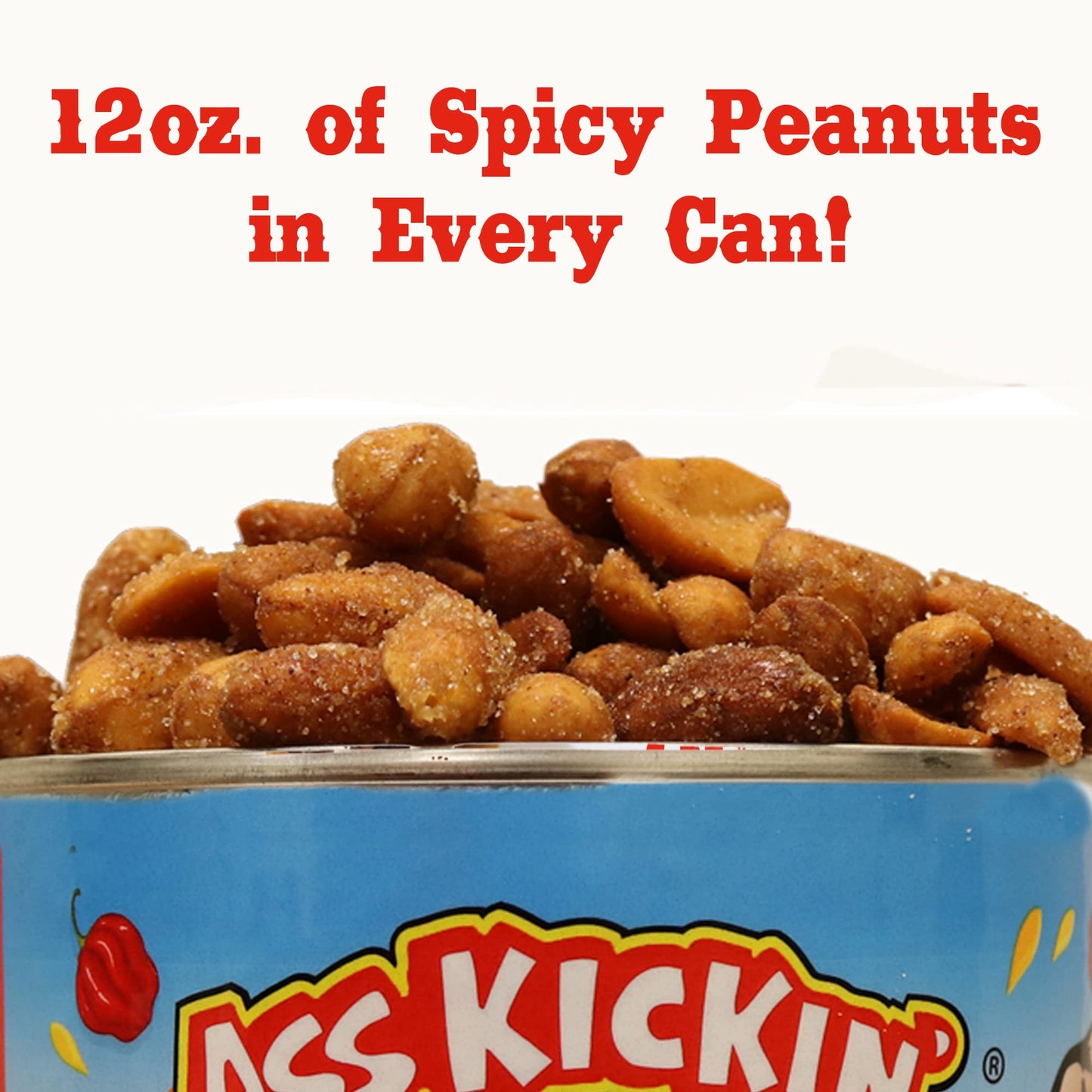 ASS KICKIN’ Habanero Honey Peanuts - Spicy Gourmet Snack - 12oz - Model AK809