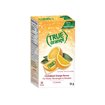 TRUE ORANGE Water Enhancer (32 Packets) | Zero Calorie Water Flavoring | For Water, Bottled Water, Iced Tea & Recipes | Water Fl
