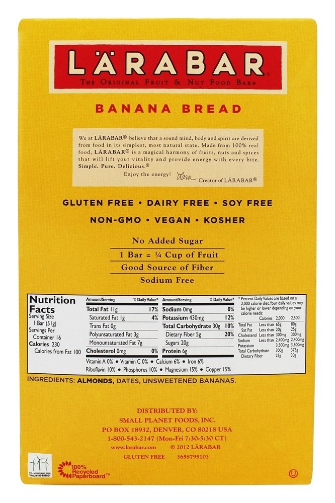 LÄRABAR Banana Bread Bar - 1.6 Ounce (Pack of 1)