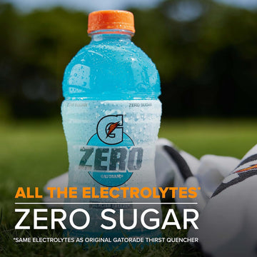 Gatorade Zero Sports Drink, Lime Cucumber Flavor, 20 fl oz Bottles, 8 Pack, Zero Sugar, Electrolytes for Rehydration