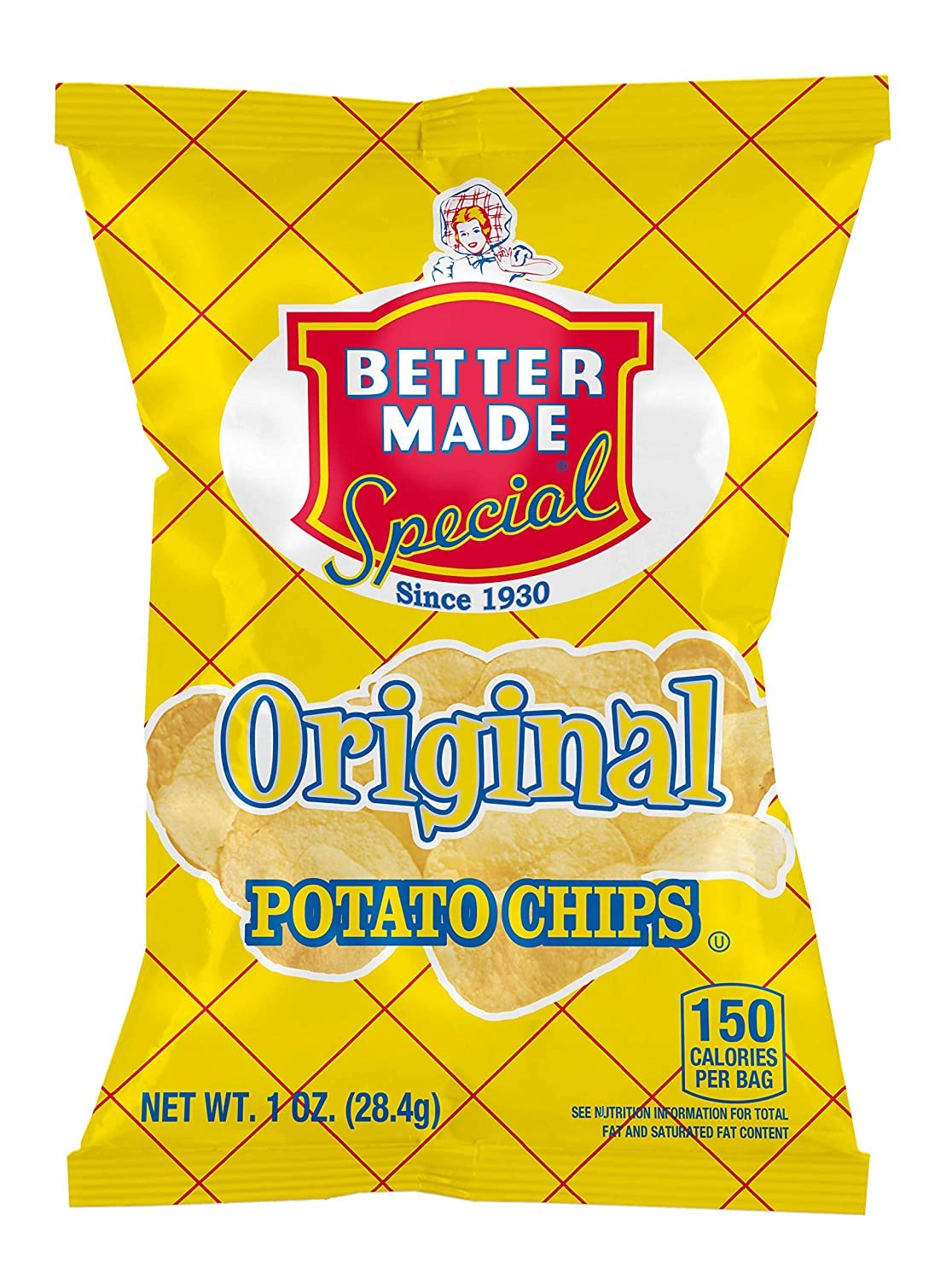 Better Made Potato Chips - 50 Pack of 1 oz. Bags - Crunchy, Fresh Snacks - Detroit Family Owned