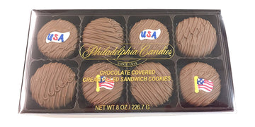 Philadelphia Candies Milk Chocolate Covered Oreos, 8oz Patriotic Gift