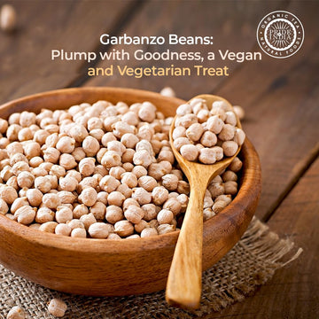 Pride Of India - Indian Whole White Garbanzo Beans 10Mm - Protein & Fiber Rich Kabuli Chana, 1.5 Pound Jar