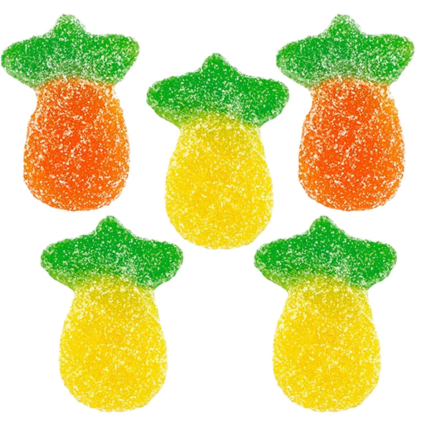 Fruidles Sour Pineapple Gummies Candy, 8 Ounce, Yellow, Delicious Fruit Flavors