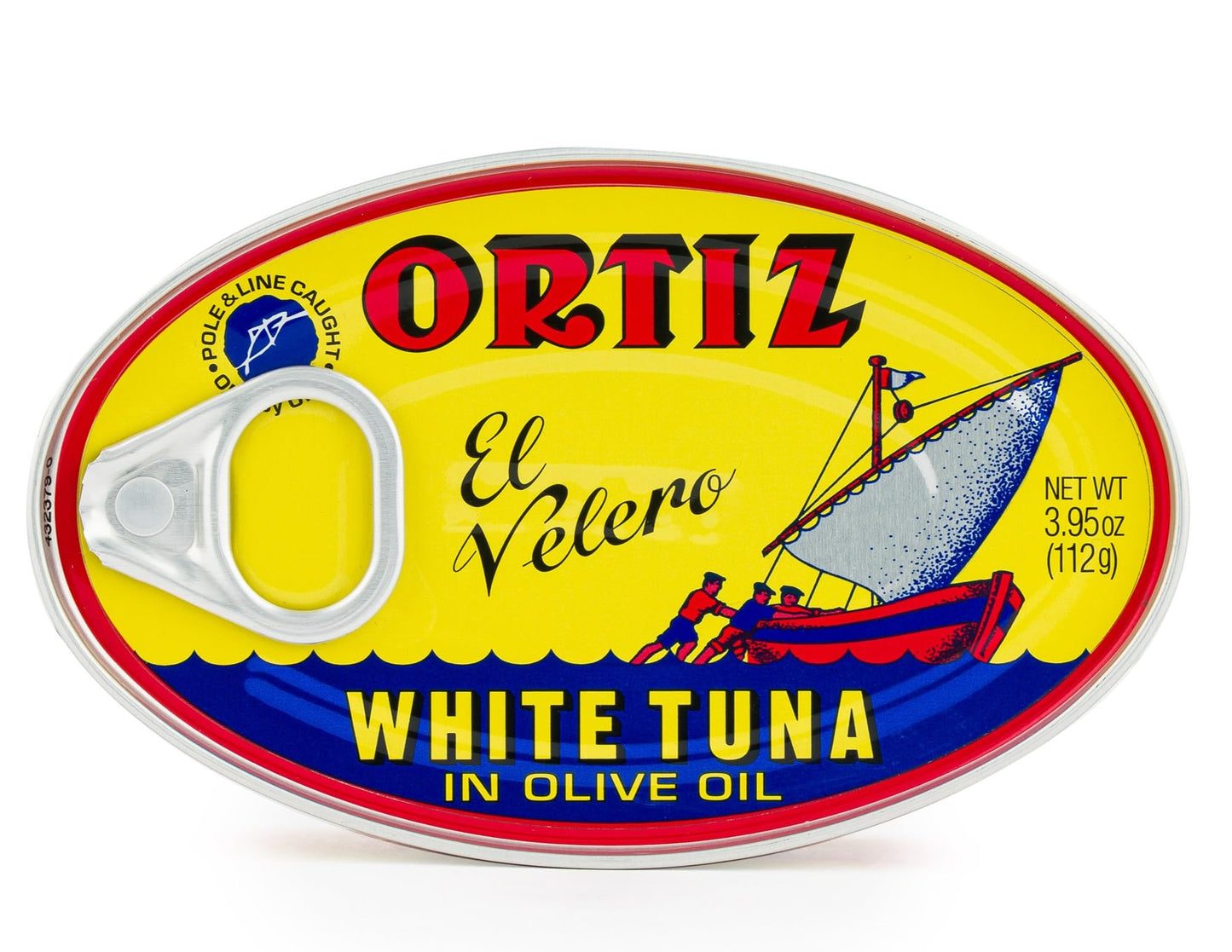 Ortiz Tuna in Olive Oil, 3.95oz Tin, Bulk Pack of 12 | Premium White Tuna, Rich Flavor, Perfect for Salads and Sandwiches