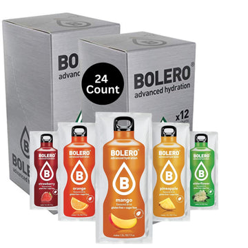 Bolero- Sugar Free Drink Mix Packets Variety Fruit Flavors | Powdered Flavored Water Packets | 24 Large Sachet On The Go Packets