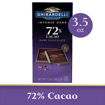 Ghirardelli Intense Dark 72% Cacao Twilight Delight Chocolate Bar, 3.5 Ounce (Pack Of 12)