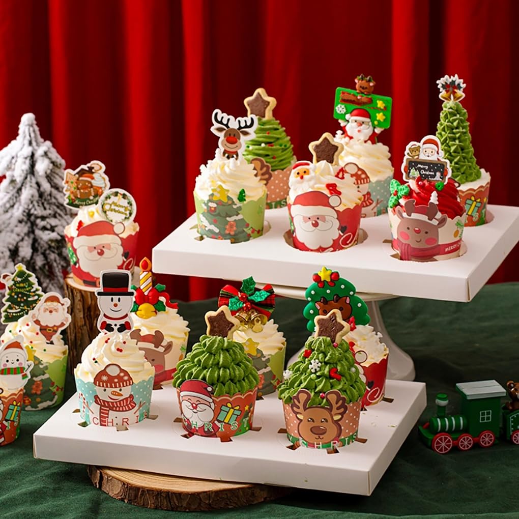 1 Bottle Edible Mixing Christmas Sprinkles 6 Santa Claus Christmas Tree | Cake Cupcakes and Ice Cream Topper Decorations | Edibl
