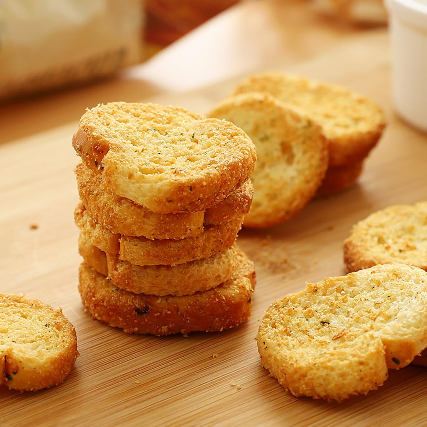 Bread slices 3.24oz garlic bread slices Salty snack Snacks Afternoon Tea Snacks Garlic cookies (92g/ bag)