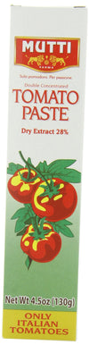 Mutti Double Concentrated Tomato Paste (Doppio Concentrato), 4.5 oz. Tube | 6 Pack | Italys #1 Brand of Tomatoes | Tube Tomato P