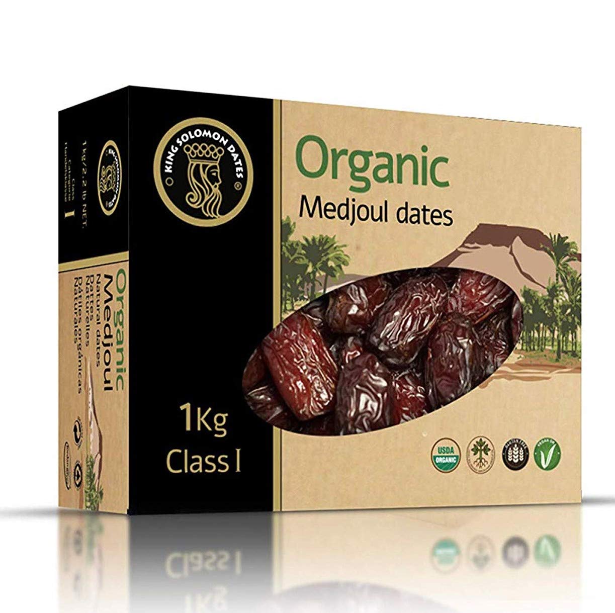 King Solomon 100% Organic Premium Medjoul (Medjool) Dates, 2.2Lbs