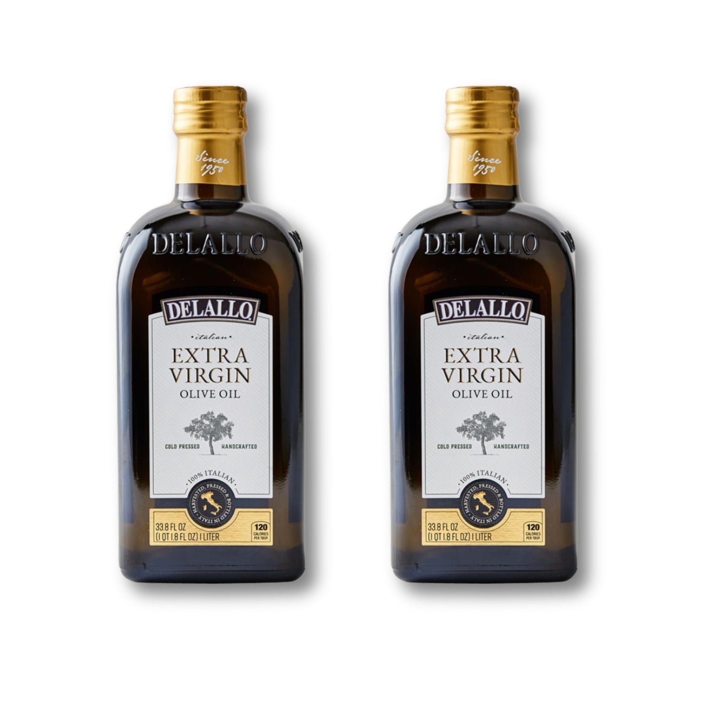 DeLallo Extra Virgin Olive Oil, Made in Italy, Made from Cold-Pressed Olives, For Cooking and Baking, Non-GMO, Kosher, Smooth Ve