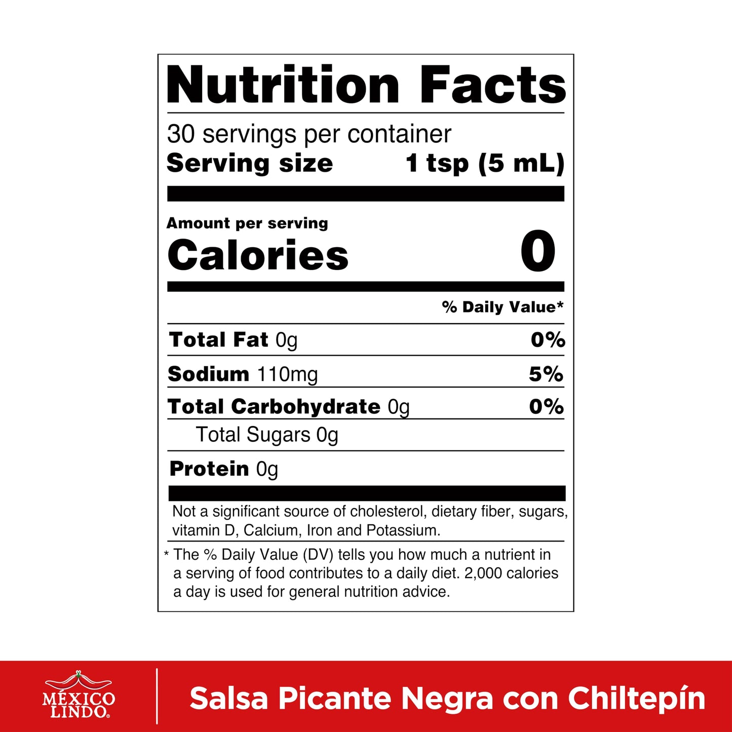 Mexico Lindo Picante Negra Xxxtra Hot Sauce | Scoville Unit Level 80,000 | Sugar Free | 5 Fl Oz Bottles (Pack of 12)