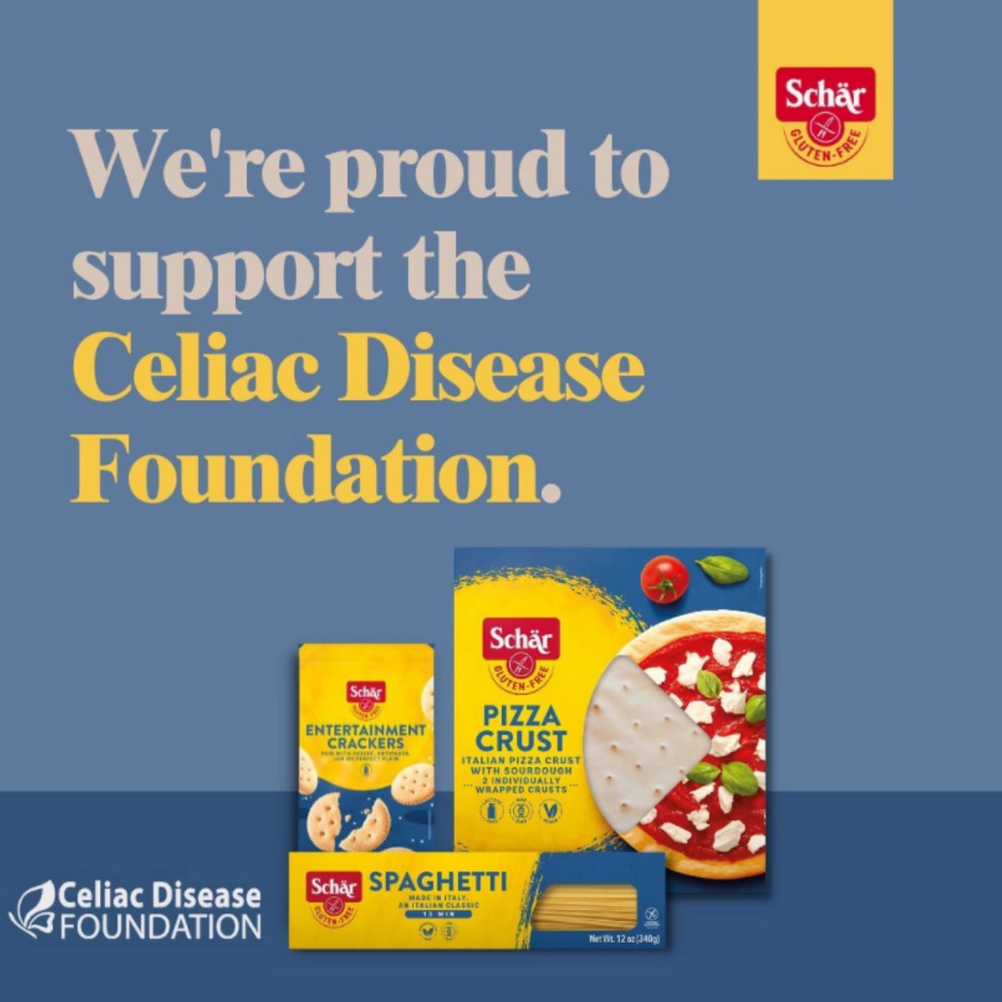 Schar - Spaghetti Pasta - Certified Gluten Free - No GMOs, Wheat or Perservatives - (12 oz) 10 Pack