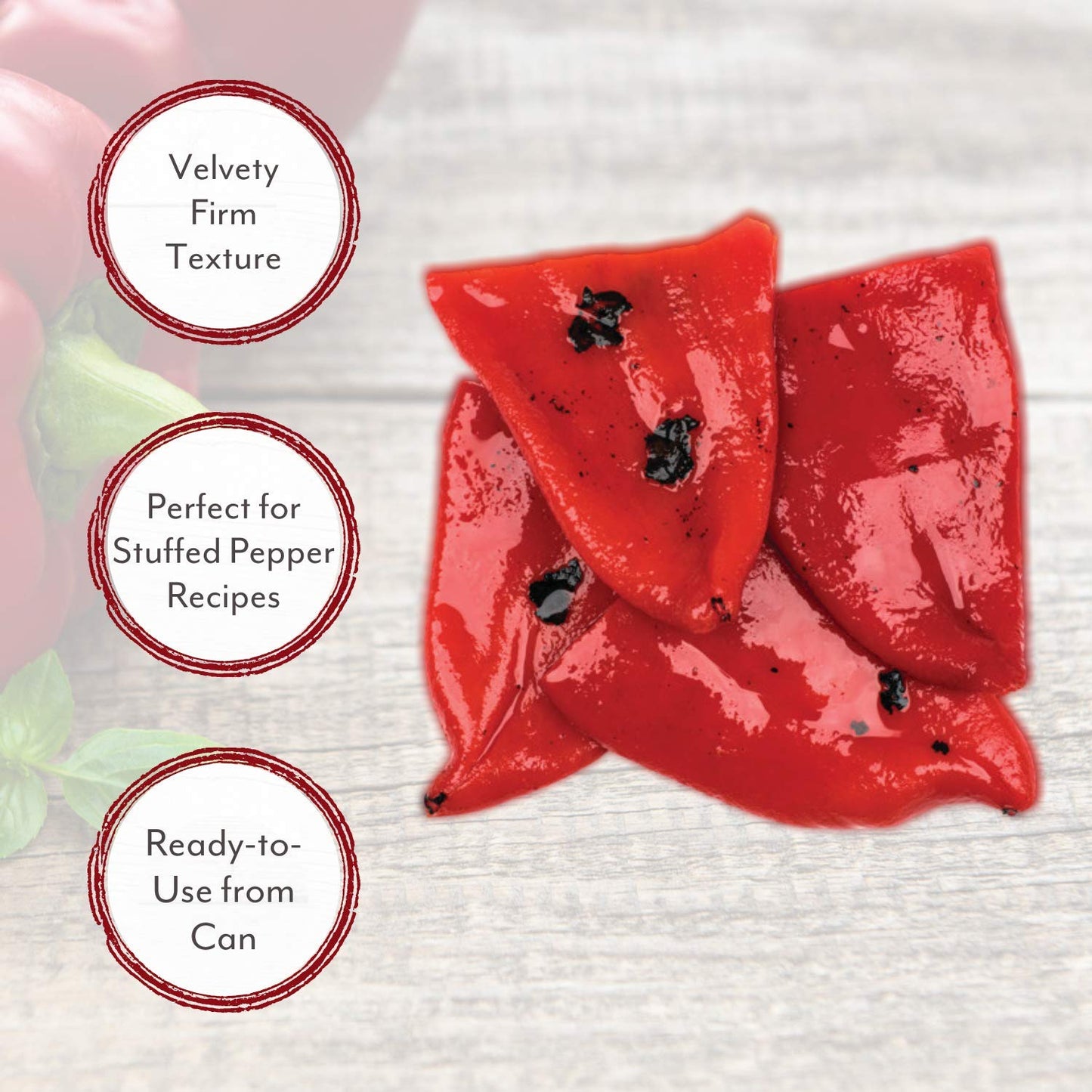 Roland Foods Whole Red Piquillo Peppers, Specialty Imported Food, 5 Lb 8 Oz Can