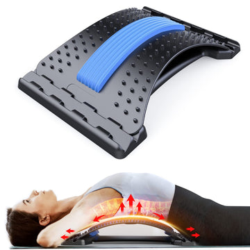 Back Stretcher For Lower Back Pain Relief, 3 Level Adjustable Lumbar Back Cracker Board, Back Cracking Device, Back Massager For