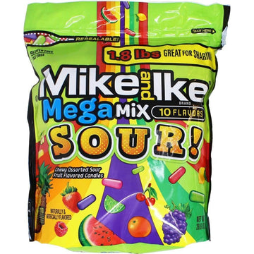 Mike And Ike, Mega Mix Sour, 28.8 Ounce
