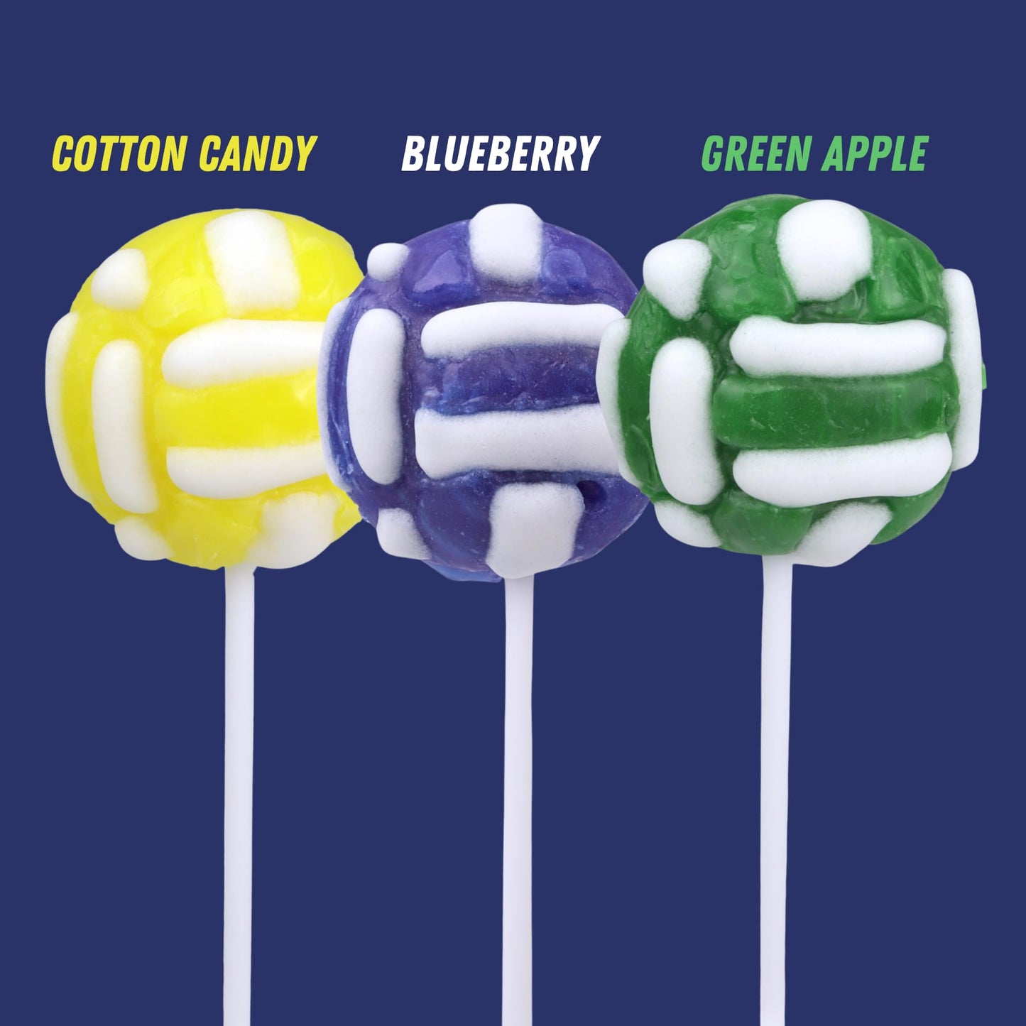 Volleyball Lollipops, Individually Wrapped Candy For End Of Year Team Gifts Party Favors, Assorted Fruit Flavors, 24 Count