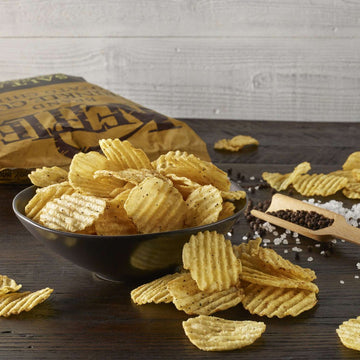 Kettle Brand Potato Chips, Krinkle Cut Salt and Pepper Bags, 13 Ounce (Pack of 5)