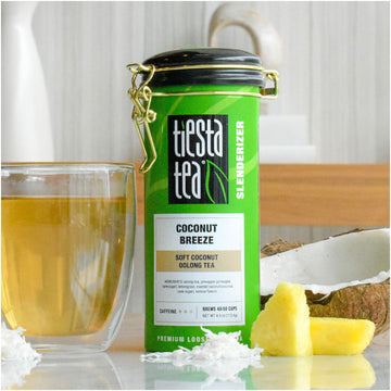 Tiesta Tea - Coconut Breeze - Soft Coconut Oolong Tea - Loose Leaf Tea Blend - Medium Caffeinated Oolong Tea - Make Hot Or Iced