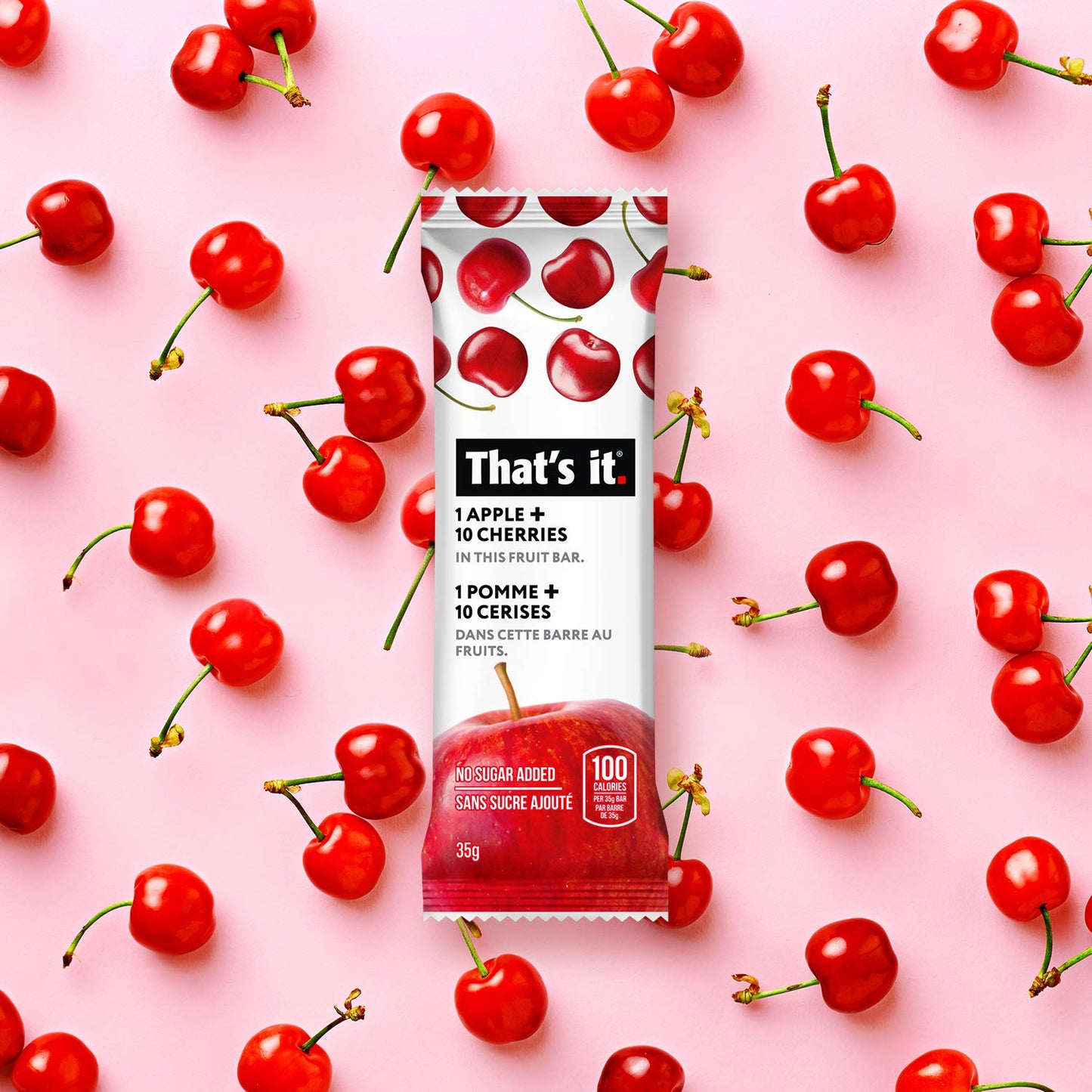 That'S It. Apples + Cherry 100% Natural Real Fruit Bar, Best High Fiber Vegan, Gluten Free Healthy Snack, Paleo For Children & A