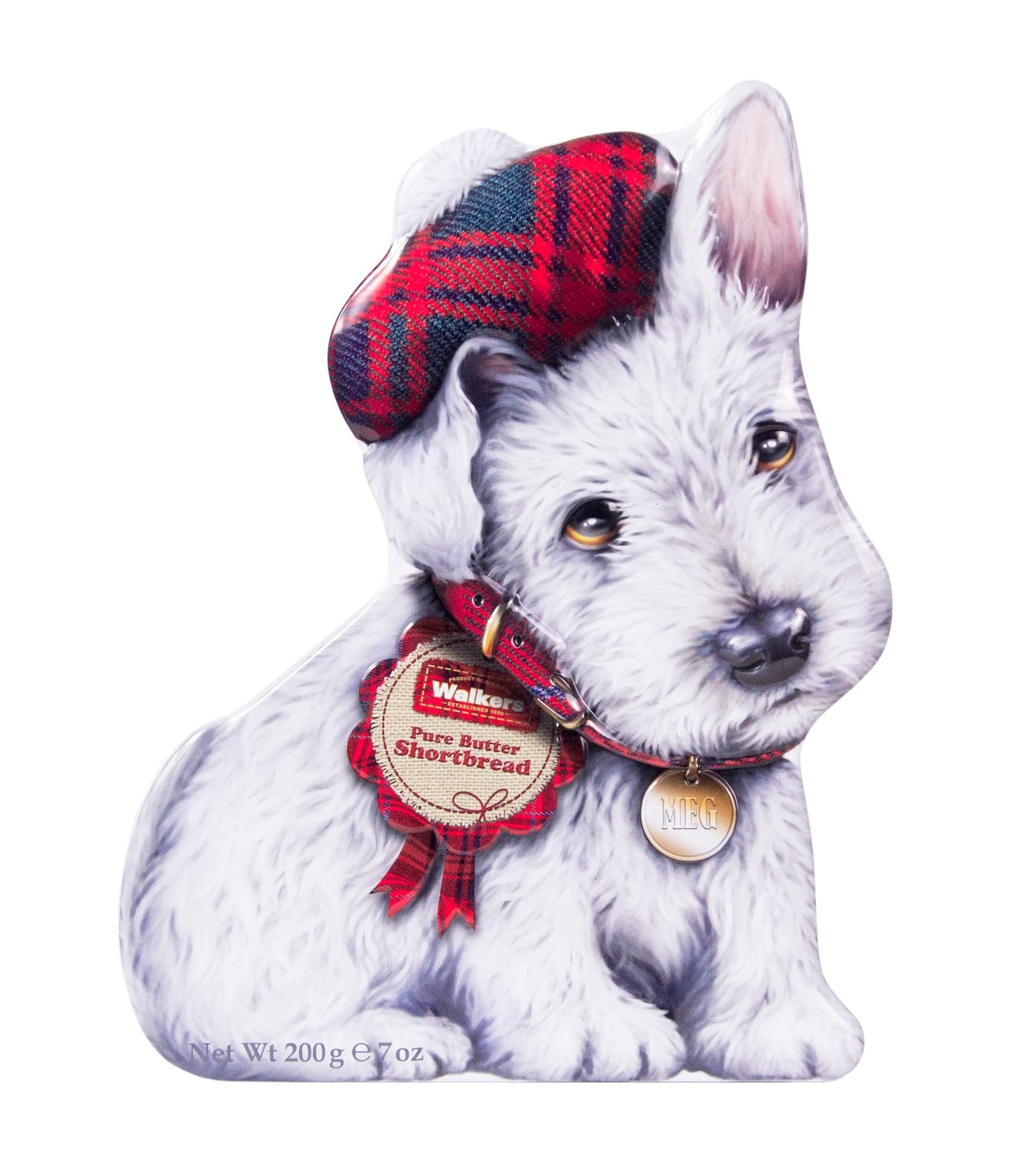 Walker'S Shortbread Wee Scottie Dog Shaped Cookie Gift Tin, All-Butter Shortbread Cookies, 7 Oz Tin