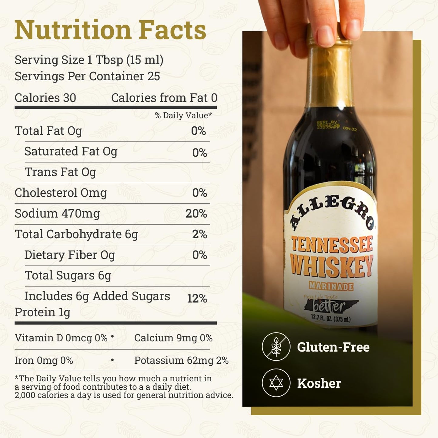 ALLEGRO - The Marinate Everything Marinades | Perfect Marinades for Meat & Veggies | Marinade for Grilling Roasting & Cooking | Kosher & Gluten Free | 12.7 Oz (Pack of 4) - Tennessee spirit-inspired flavor