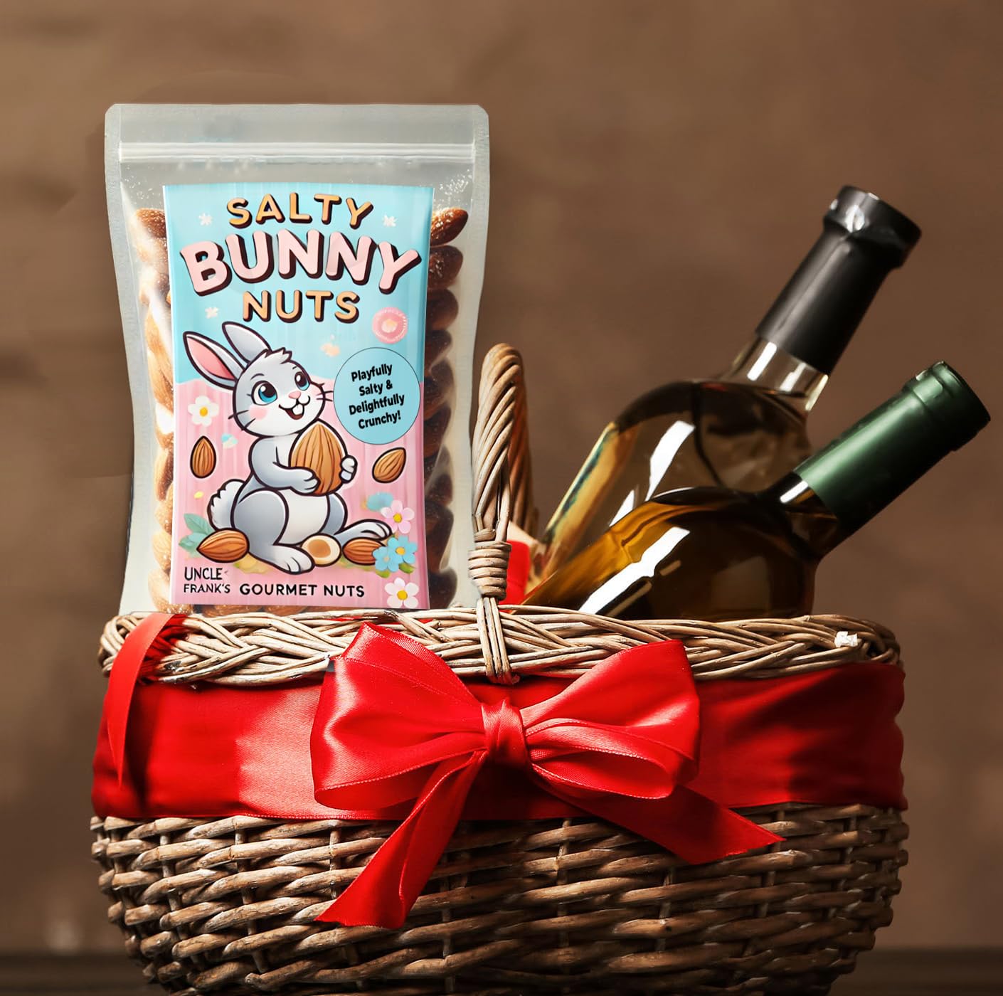Salty Bunny Nuts - Gourmet Salted Roasted Almonds For Easter Basket Stuffers, Savory Easter Snacks, And Nutritious Holiday Treat