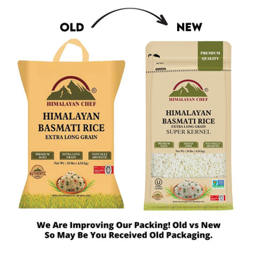 Himalayan Chef Premium Aged Basmati Rice, Naturally Aromatic And Pure, White - 20 Lbs (5570-2Pk)