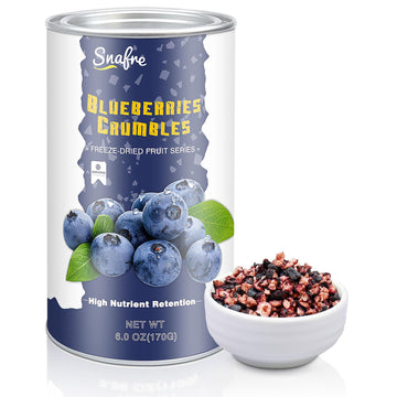 Freeze Dried Blueberries Pieces, 6OZ/170G Frozen Blueberries, Freeze Dried Fruit, No Sugar Added, 100% Natural, Fruit Snacks