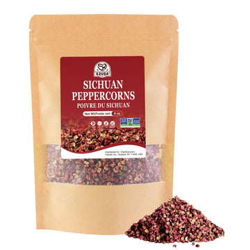 52Usa Szechuan Peppercorns(8Oz), Sichuan Red Peppercorns, Tingly Numbness Whole Szechuan Peppercorns, Key Ingredients For Mapo Tofu And Scihuan Dishes