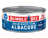 Bumble Bee Solid White Albacore Tuna in Water, 7 oz Can - Wild Caught Tuna - 37g Protein per Serving, High in Omega-3s - Non-GMO