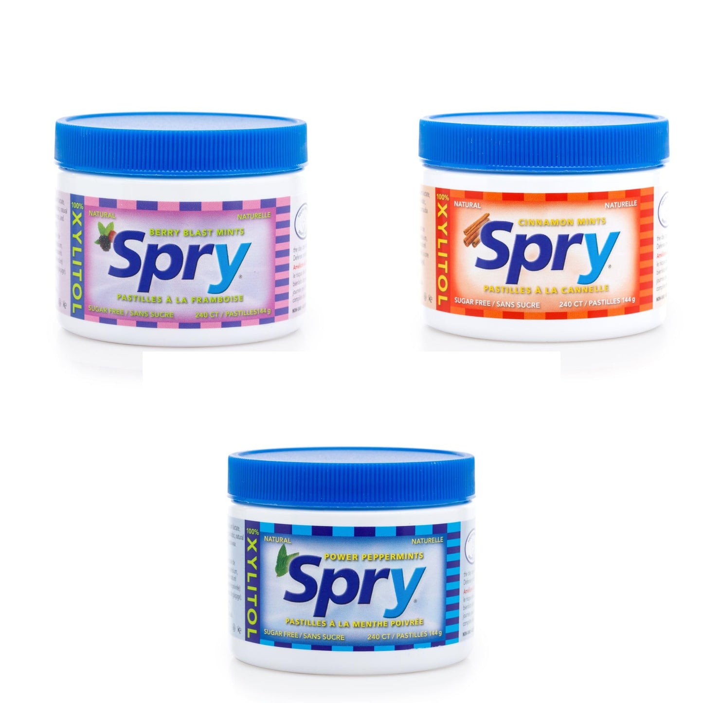 Spry Xylitol Variety Mints Sugar Free Candy - Promote Oral Health, Increase Saliva Production, Stop Bad Breath, Non-GMO, Gluten-