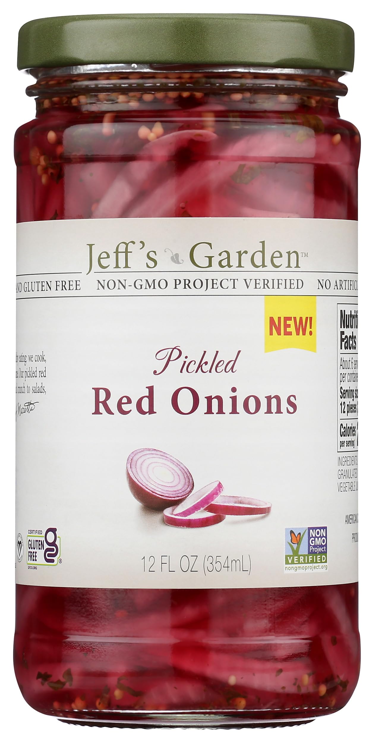 Jeffs Garden Pickled Red Onions, 12 FZ