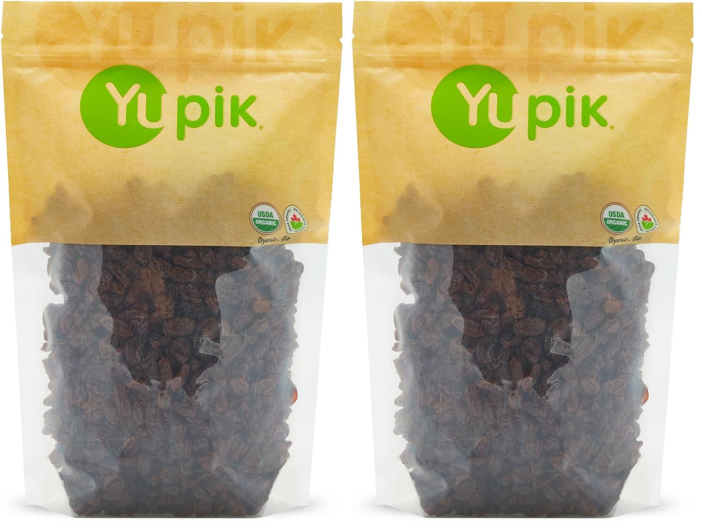 Yupik Organic Thompson Raisins, 2.2 lb, Non-GMO, Vegan, Gluten-Free (Pack of 2)