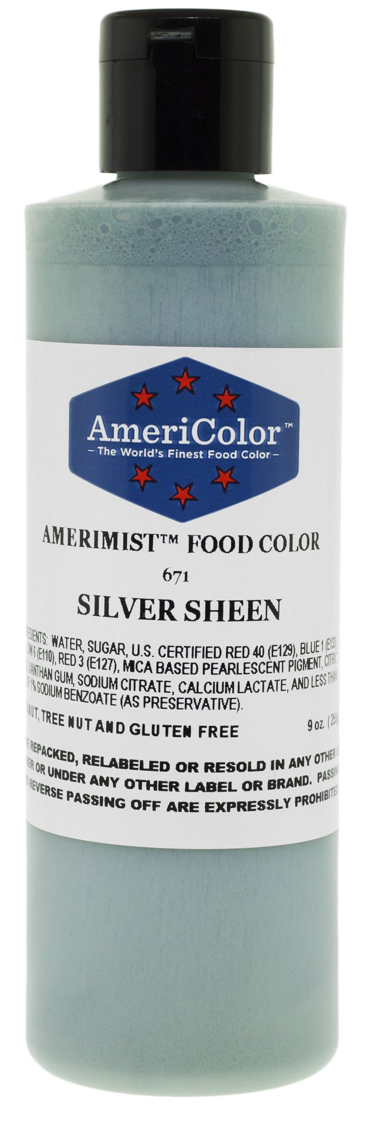 Americolor Amerimist Airbrush Color 9 Ounce, Silver Metallic Sheen