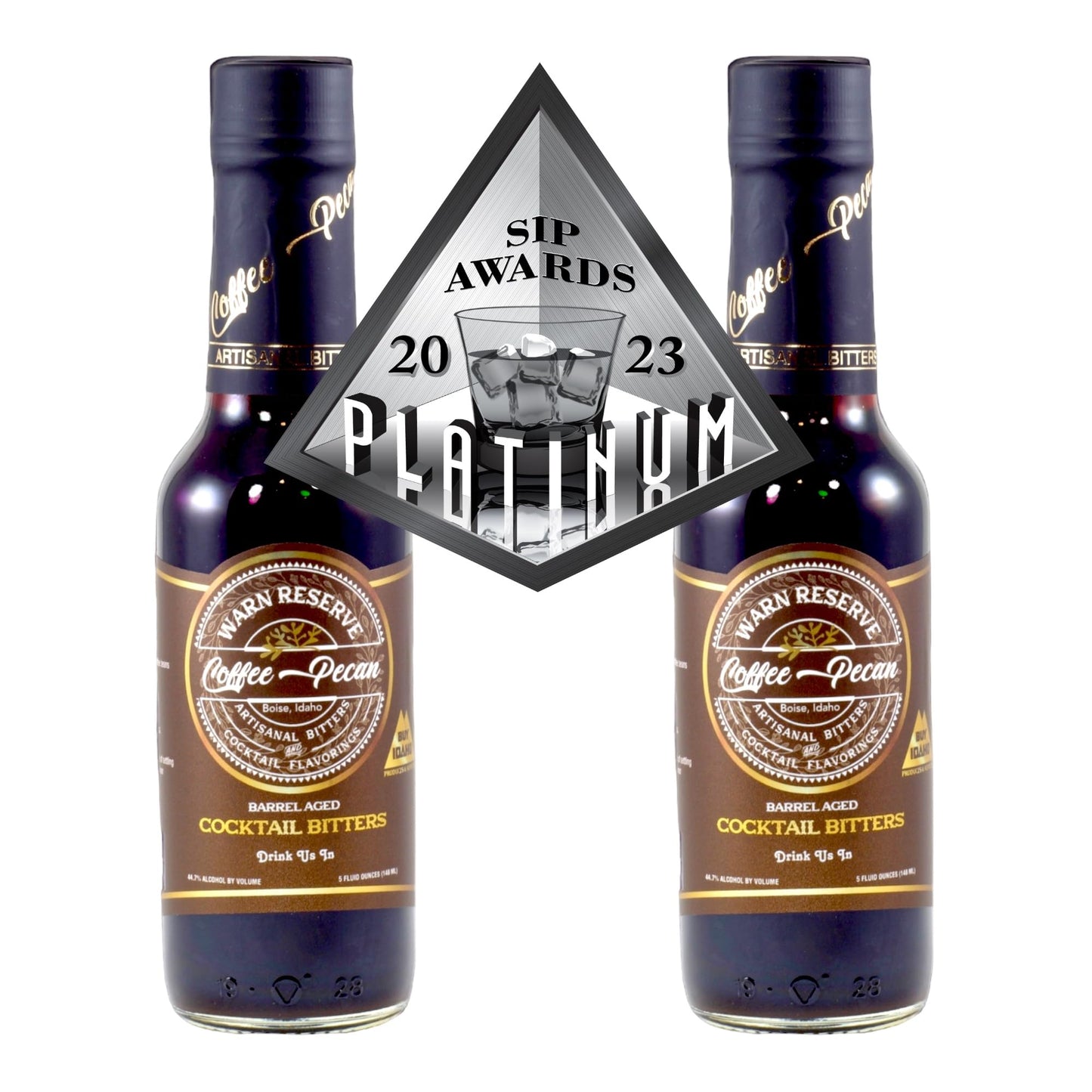 Warn Reserve Cocktail Bitters, Barrel-Aged Coffee Pecan, 5 Fl Oz, Pack of 2