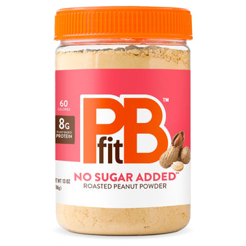 PBfit No Sugar Added Peanut Butter Powder, Powdered Peanut Butter Spread from Real Roasted Peanuts, 8g Protein, Made with Erythr