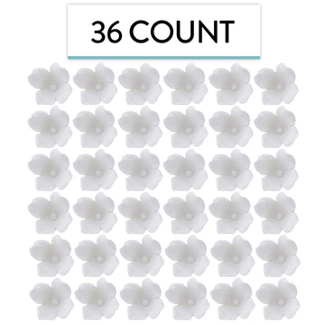 Global Sugar Art Hydrangea Blossom Edible Sugar Cake Flowers, White Unwired, 36 Count By Chef Alan Tetreault