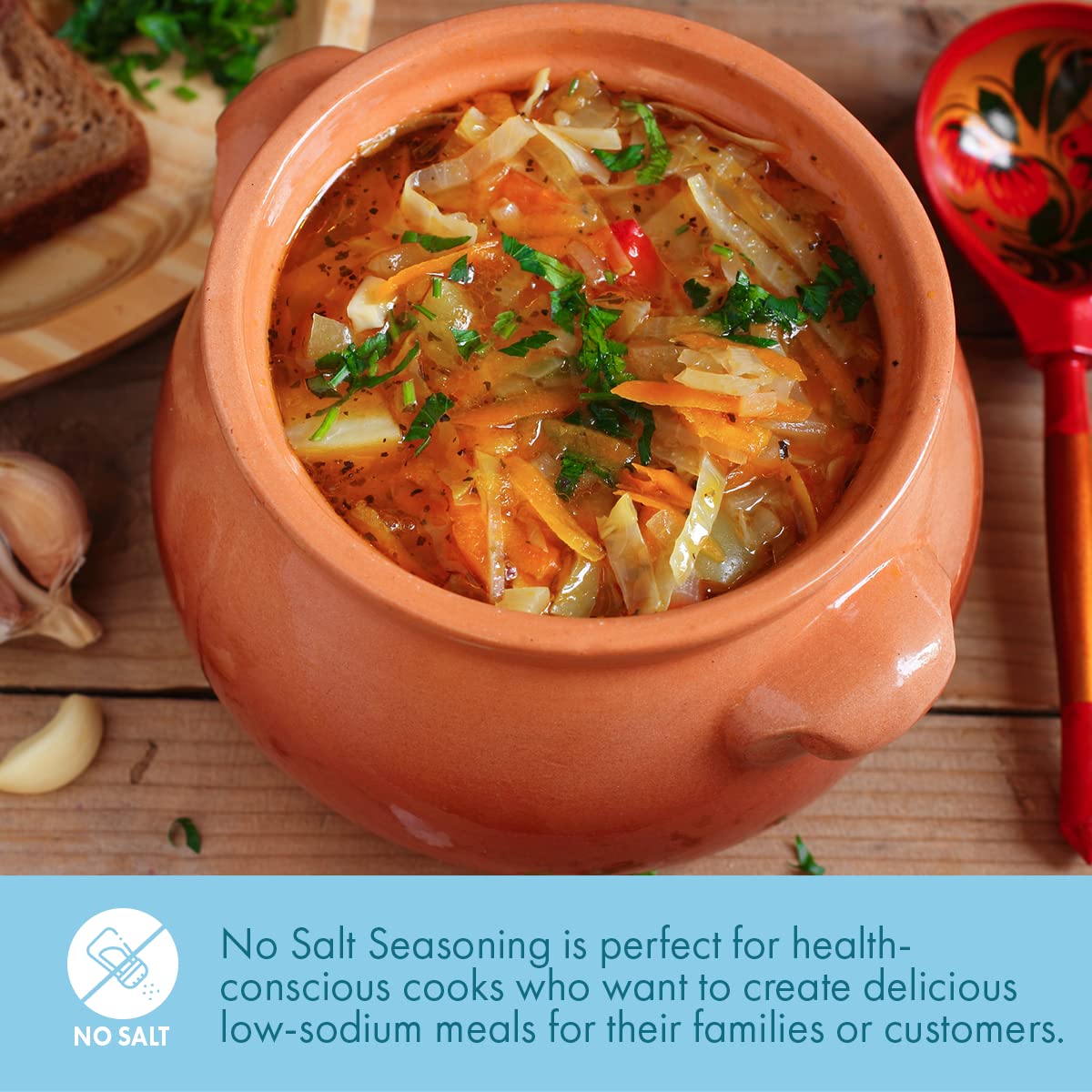 HqO No Salt All Purpose Organic Seasoning, 100% Sodium Free, Non-GMO, Kosher, 16 Oz - Ideal for Vegetables, Chicken, Fish, and More