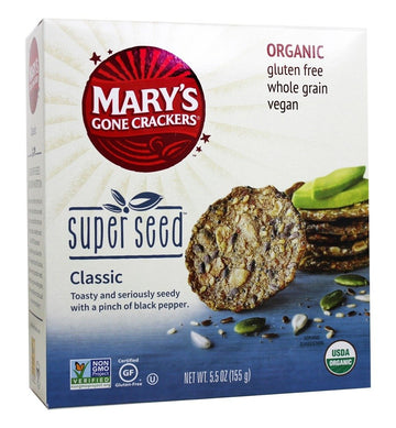 Mary'S Gone Crackers Organic Super Seed, 5.5 Oz (Pack Of 3) Gluten Free