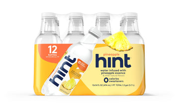 Hint Water Pineapple, Pure Water Infused With Pineapple, Zero Sugar, Zero Calories, Zero Sweeteners, Zero Preservatives, Zero Artificial Flavors, 16 Fl Oz (Pack Of 12)