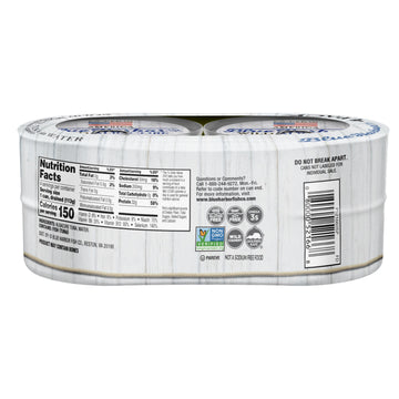 Blue Harbor Fish Co. Wild Albacore Tuna in Water, No Salt Added, 4.6 oz Can, Pack of 4