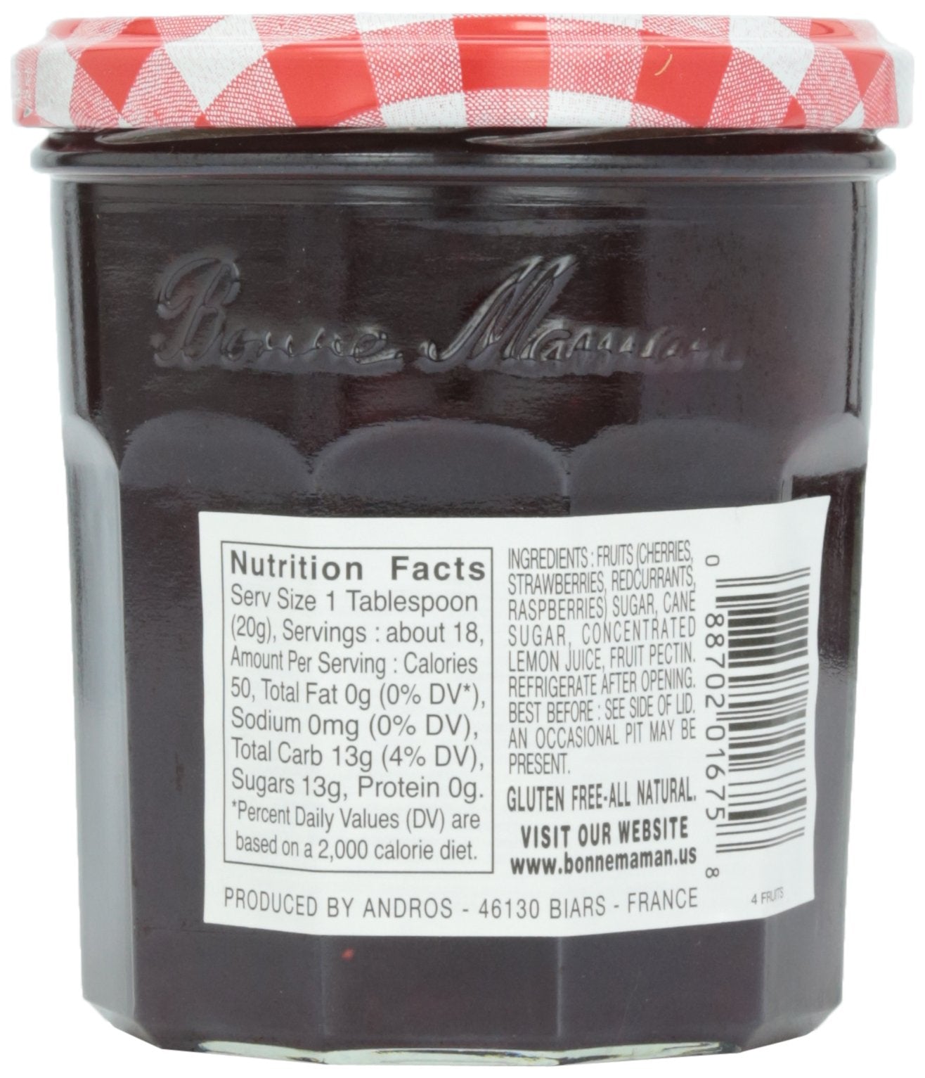 Bonne Maman Preserve, Four Fruit, 13-Ounce