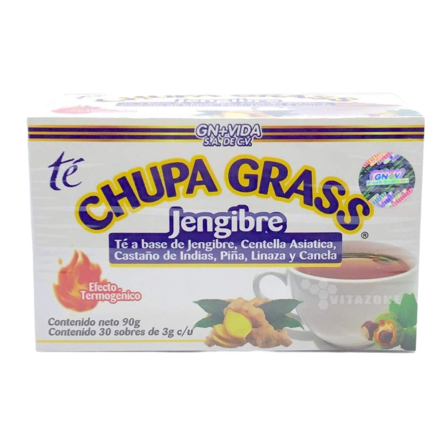2 Boxes Improved Formula Tea Chupa Grass - Tea Based Ginger, Gotu Kola & Cinammon & Te Panza Jengibre (30 Tea Bags/0.10 Oz Each