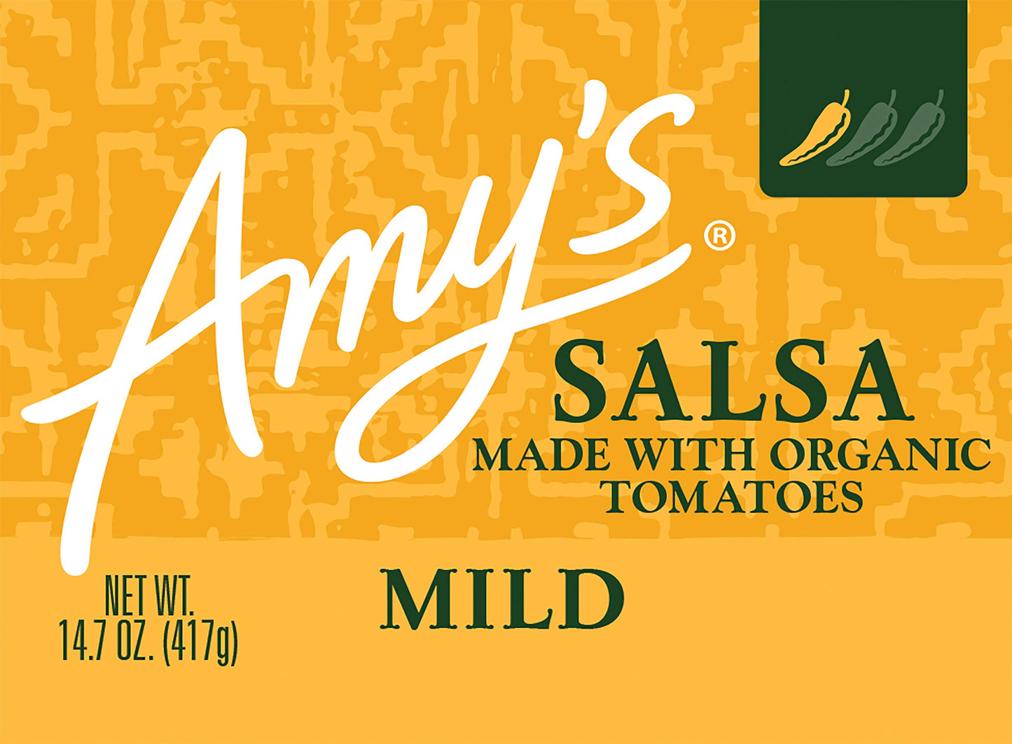 Amy'S Salsa, Mild Salsa, Made With Organic Tomatoes, Gluten Free, Vegan Snacks, 14.7 Oz