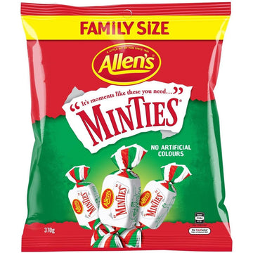 Allen'S Minties 370G Family Size (Made In Australia)